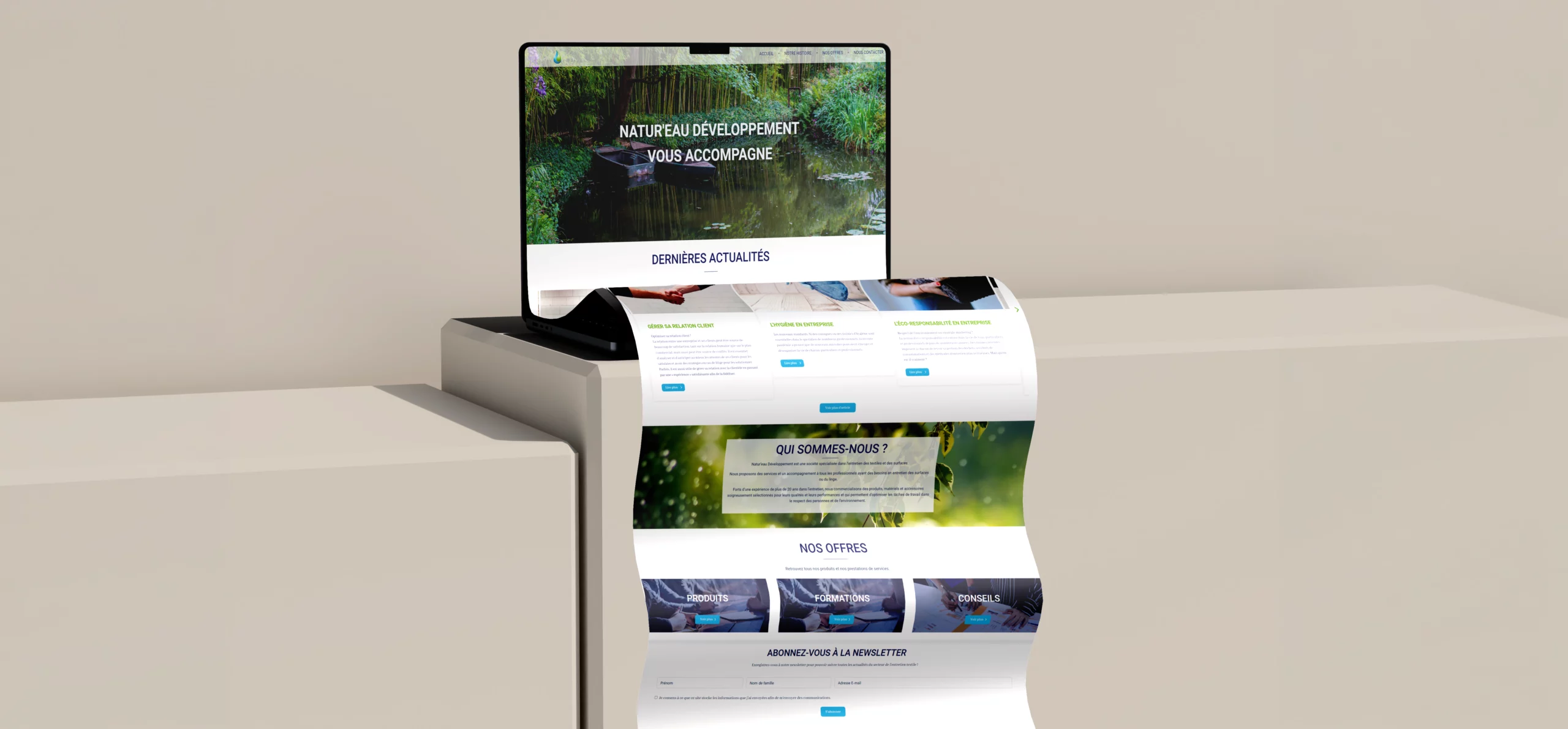 Page d'accueil — Natur'eau Développement, Studio Nyamh