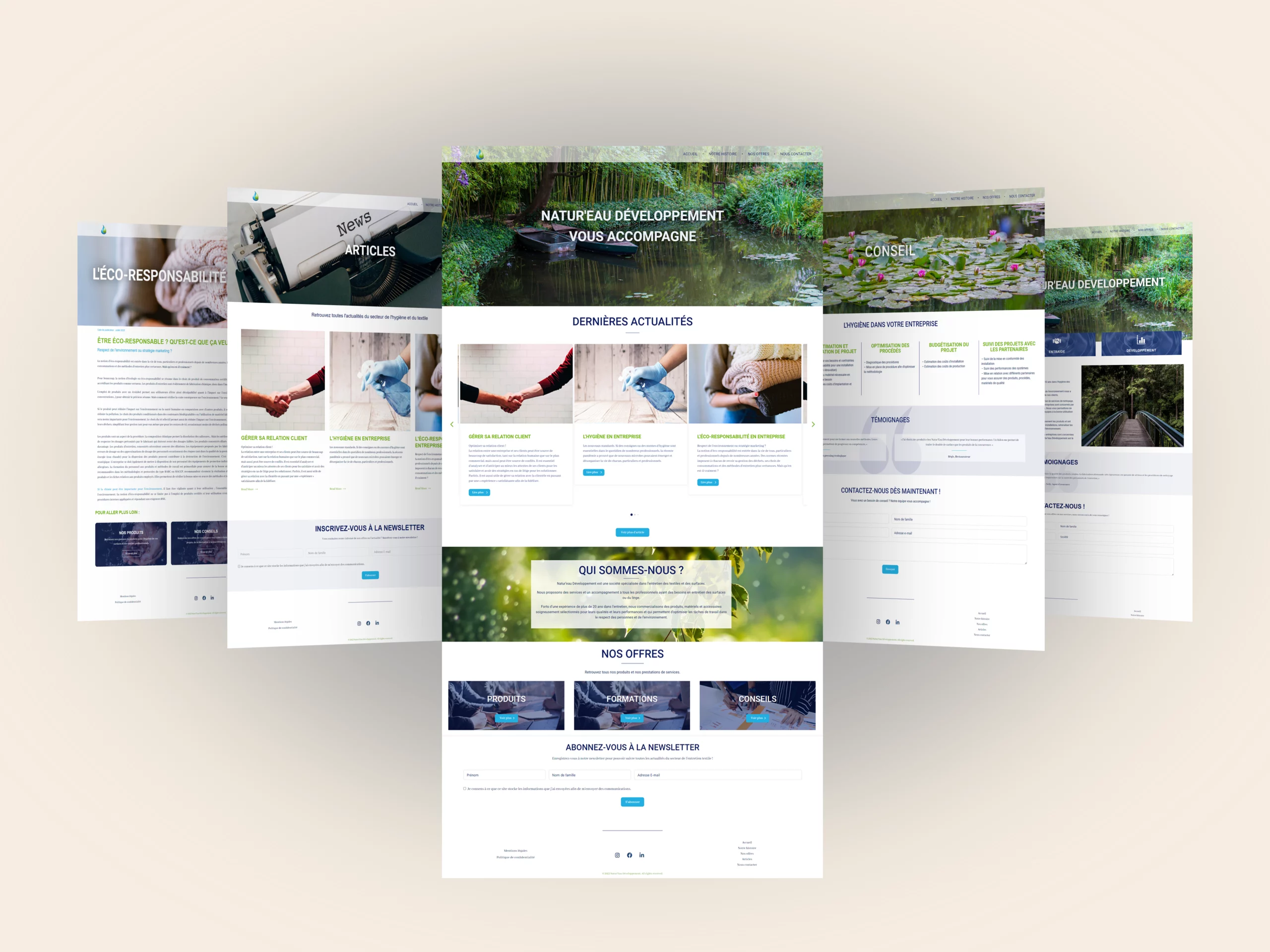Pages — Natur'eau Développement, Studio Nyamh