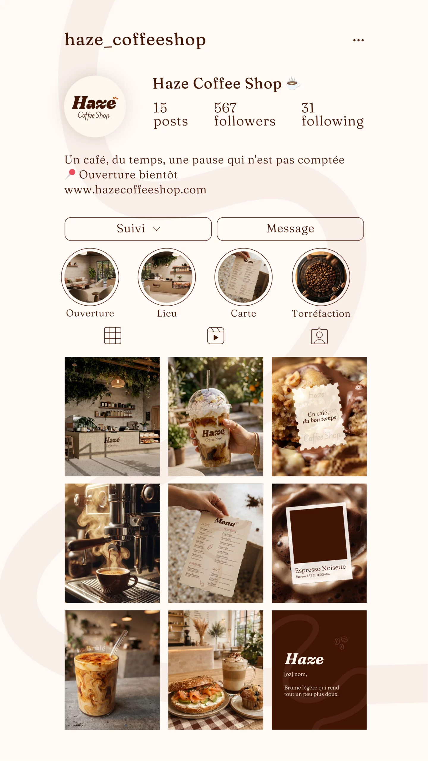 Feed Instagram de lancement