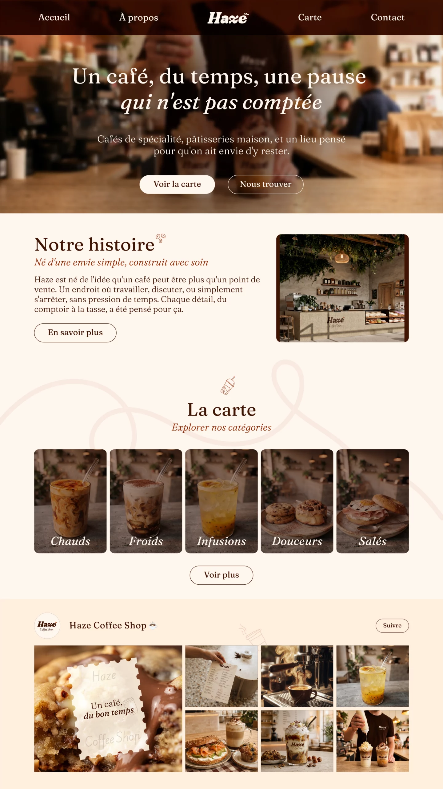 Le site internet, maquette Studio Web